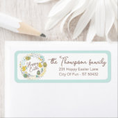 Kleurrijk Wreater of Joyful Chicks Eggs and Greeti Etiket (Insitu)