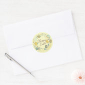 Kleurrijk Wreater of Joyful Chicks Eggs and Greeti Ronde Sticker (Envelop)