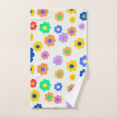 Kleurrijk Y2K-patroon met kleine ventilatoren Bad Handdoek (Handdoek)