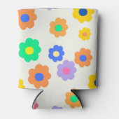 Kleurrijk Y2K-patroon met kleine ventilatoren Blikjeskoeler (Voorkant)