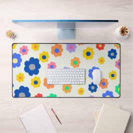 Kleurrijk Y2K-patroon met kleine ventilatoren Bureaumat