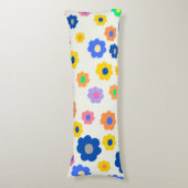 Kleurrijk Y2K-patroon met kleine ventilatoren Lichaamskussen (Voorkant Verticaal)