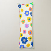 Kleurrijk Y2K-patroon met kleine ventilatoren Lichaamskussen (Achterkant (Verticaal))