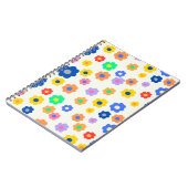 Kleurrijk Y2K-patroon met kleine ventilatoren Notitieboek (Linkerzijde)