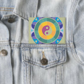 Kleurrijk Yin Yang-patroon Button (Insitu)