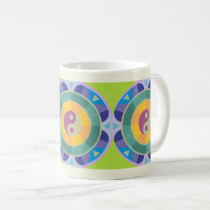Kleurrijk Yin Yang-patroon Koffiemok