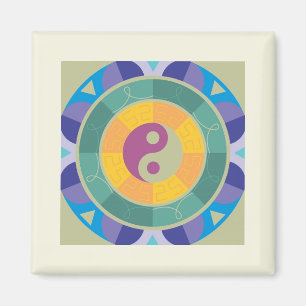 Kleurrijk Yin Yang-patroon Magneet