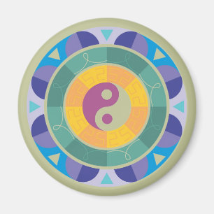 Kleurrijk Yin Yang-patroon Magneet