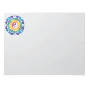 Kleurrijk Yin Yang-patroon Notitieblok