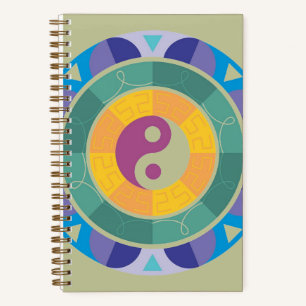 Kleurrijk Yin Yang-patroon Notitieboek