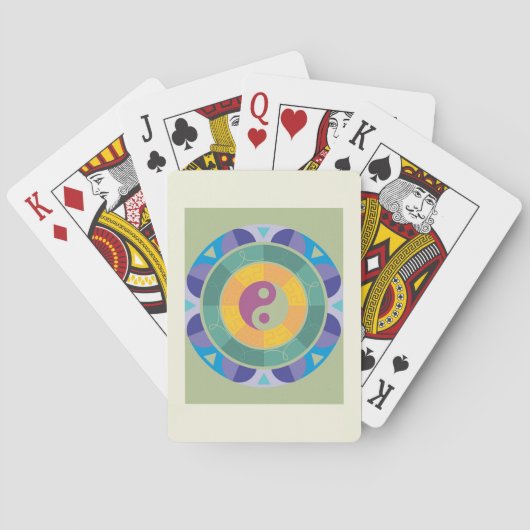 Kleurrijk Yin Yang-patroon Pokerkaarten (Achterkant)