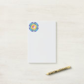 Kleurrijk Yin Yang-patroon Post-it® Notes (Op bureau)