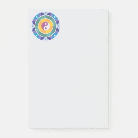 Kleurrijk Yin Yang-patroon Post-it® Notes (Voorkant)