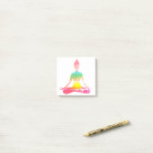 Kleurrijk yoga onderdeel post-it® notes (Op bureau)