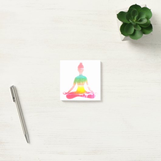 Kleurrijk yoga onderdeel post-it® notes (Kantoor)