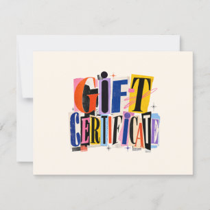 Kleurrijk Zakelijk Cadeaubon