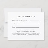 Kleurrijk Zakelijk Cadeaubon (Achterkant)