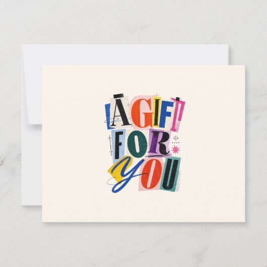 Kleurrijk Zakelijk Cadeaubon (Voorkant)