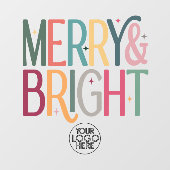 Kleurrijk Zakelijk Logo Vrolijk en Helder Kerstfee Raamsticker (Vel)