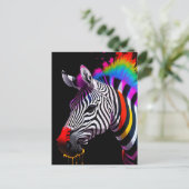 Kleurrijk Zebra Briefkaart (Staand voorkant)