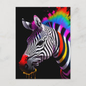 Kleurrijk Zebra Briefkaart (Voorkant)
