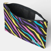 Kleurrijk Zebra glitterpatroon Etui (Open)