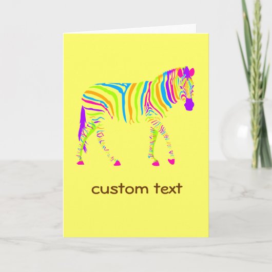 Kleurrijk Zebra Kaart (Voorkant)