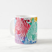 Kleurrijk zebra naadloos patroon. Wilde dierstof Koffiemok (Voorkant links)