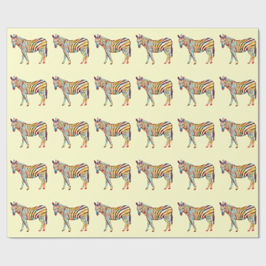 Kleurrijk Zebra-opvulpapier Cadeaupapier (Vlak)