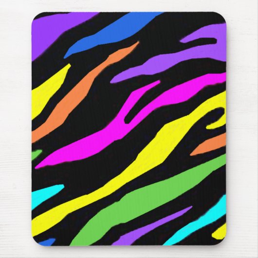 Kleurrijk Zebra Patroon - mousepad Muismat (Voorkant)