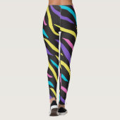 Kleurrijk Zebra wild dierenpatroon Leggings (Achterkant)