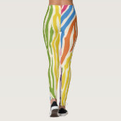 Kleurrijk Zebra wild dierenpatroon Leggings (Achterkant)