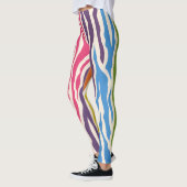 Kleurrijk Zebra wild dierenpatroon Leggings (Links)