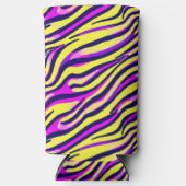 Kleurrijk zebraprint streep abstract patroon seltzer blikjeskoeler (Voorkant)