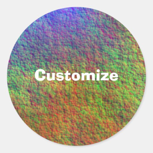 Kleurrijk Zee Bed II - Sjabloon Ronde Sticker (Voorkant)