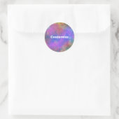 Kleurrijk Zee Bed IV - Sjabloon Ronde Sticker (Tas)