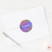 Kleurrijk Zee Bed IV - Sjabloon Ronde Sticker (Envelop)