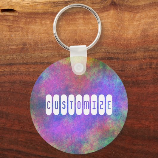 Kleurrijk Zee Bed IV - Sjabloon Sleutelhanger (Voorkant)