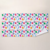 Kleurrijk Zee Dieren Illustratiepatroon Badhanddoek (Badhanddoek)