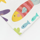 Kleurrijk Zee Dieren Naadloos Patroon Fleece Deken (Hoek)