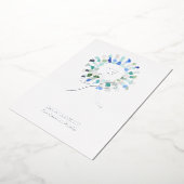 Kleurrijk Zee Glas Kerst Krans Initiaal Folie Feestdagenkaart (Gedraaid)