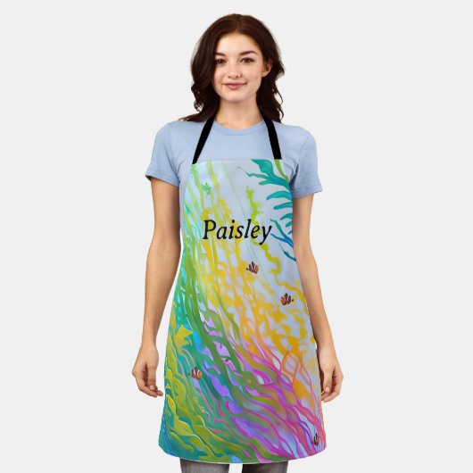 Kleurrijk Zee Grass Schort met Clown Fish (Gedragen)