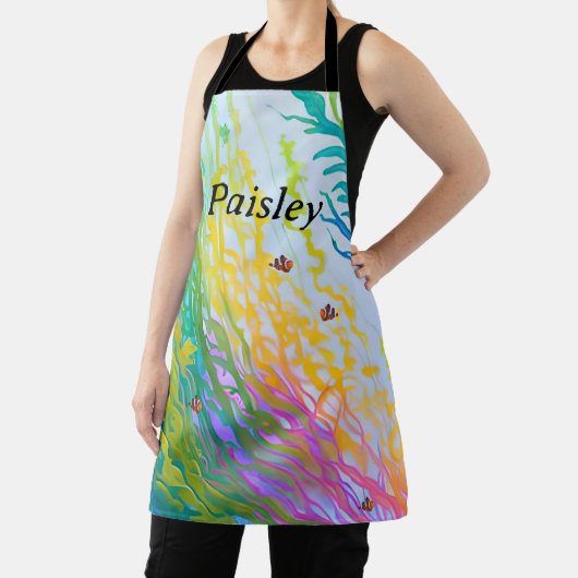 Kleurrijk Zee Grass Schort met Clown Fish (Insitu)