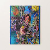 Kleurrijk zee koraal & vis puzzel (Verticaal)
