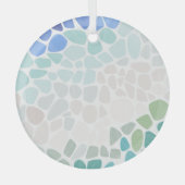 Kleurrijk Zee Ornament glazen cirkel (Voorkant)