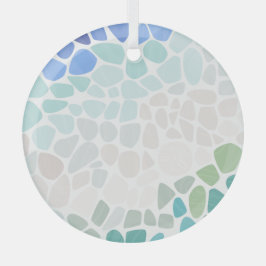 Kleurrijk Zee Ornament glazen cirkel