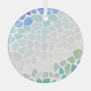 Kleurrijk Zee Ornament glazen cirkel