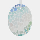 Kleurrijk Zee Ornament glazen cirkel (Voorkant Rechts)