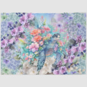 Kleurrijk Zee Schildpad & Waterverf Bloemen Tissuepapier (Voorkant)