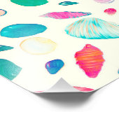  kleurrijk zeeshells Beige Patroon Foto Afdruk (Hoek)